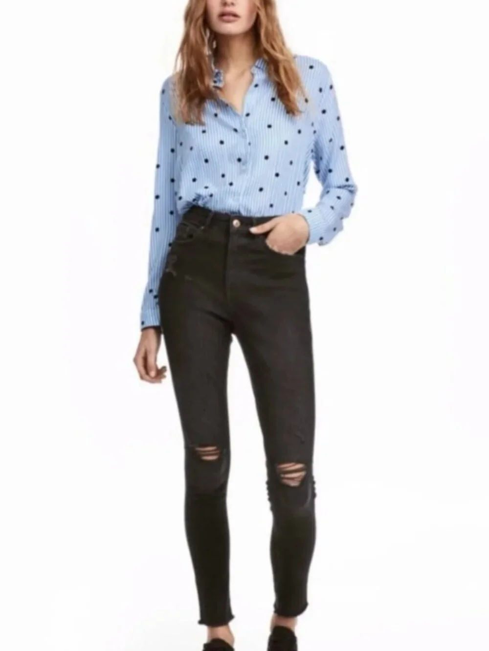 H&M Black Curvy Fit Ultra High Jeggings